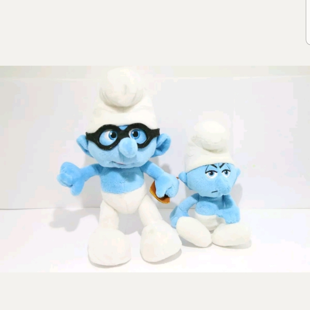 Brainy and Grumpy Smurf Plush